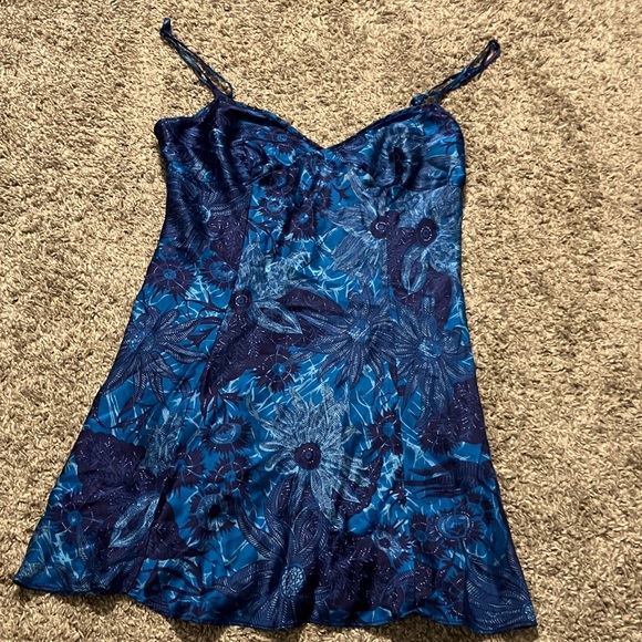Victoria's Secret Other - Victoria's Secret Blue Floral Chemise Gown size Medium